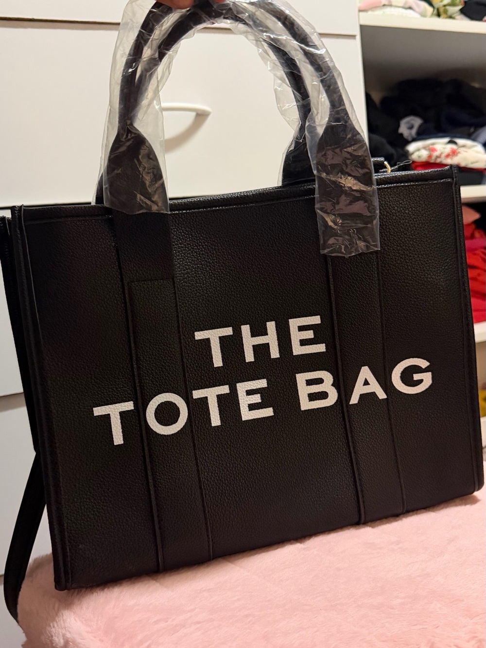 Black 'THE TOTE BAG' Structured Tote